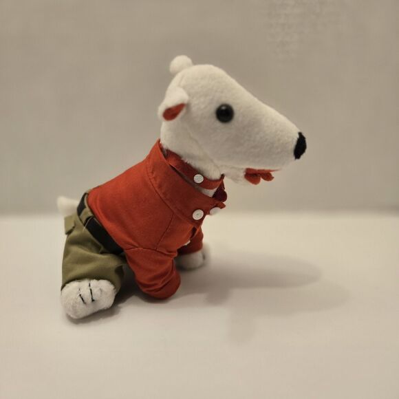 Target Bullseye 7" Plush Dog Employee Uniform Red Shirt Khaki Pants 2005 - Picture 13 of 15